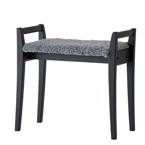 Meja krakk svartbeiset eik/safeskinn lysegrå