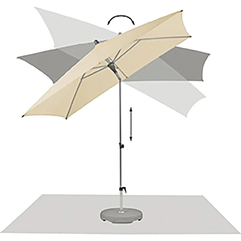 Alu-Smart parasoll 250 X 200 cm kat.2 158 Off white