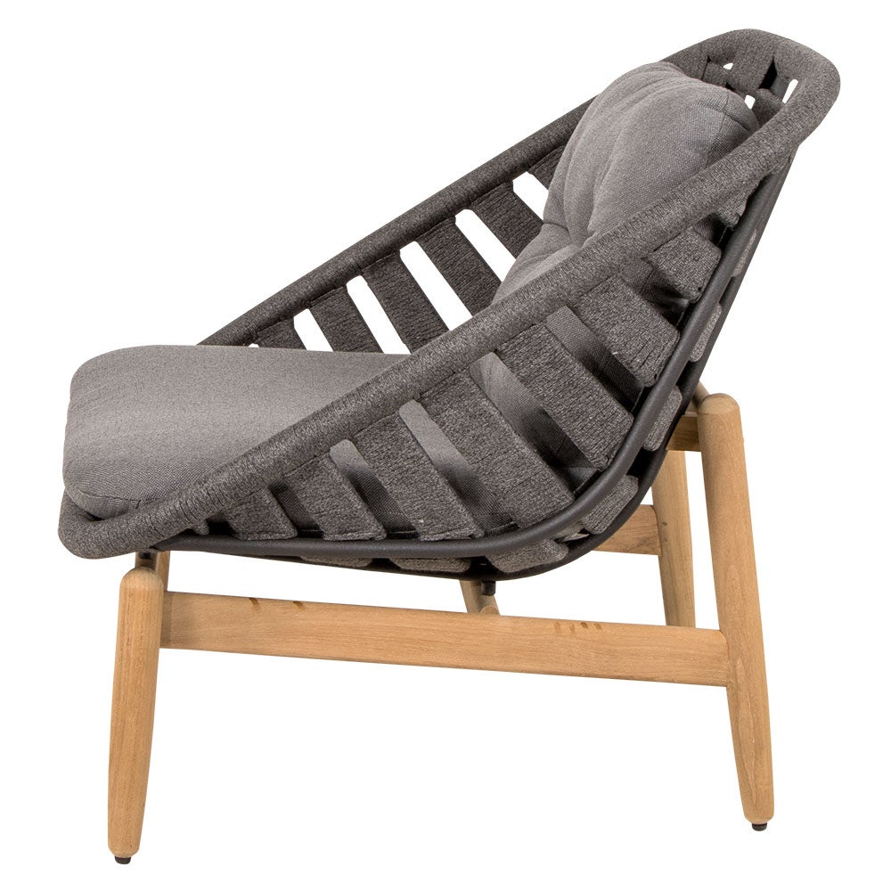 Strington lenestol med grå Cane-Line Airtouch-puter