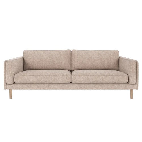 Braden 3-seter sofa hvitpigment eikben/lys beige