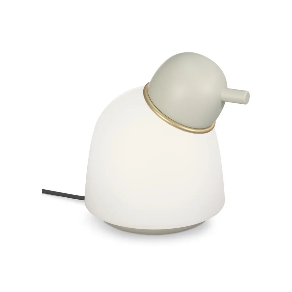 Bird bordlampe H21,5 cm metall/glass sand/messing/opalglass