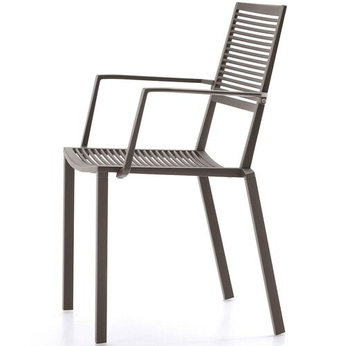 Easy lenestol stabelbar metallgrå