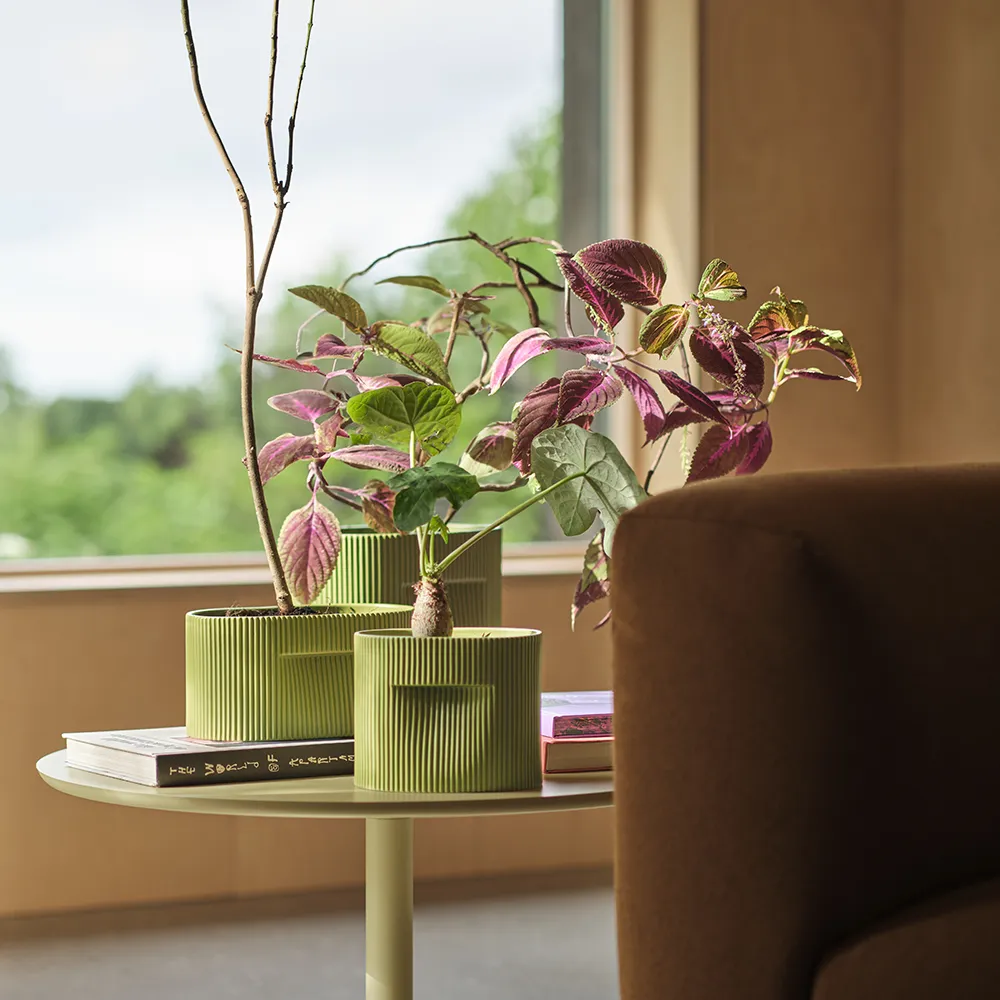 Ridge potte H: 13 cm - Mosegrønn