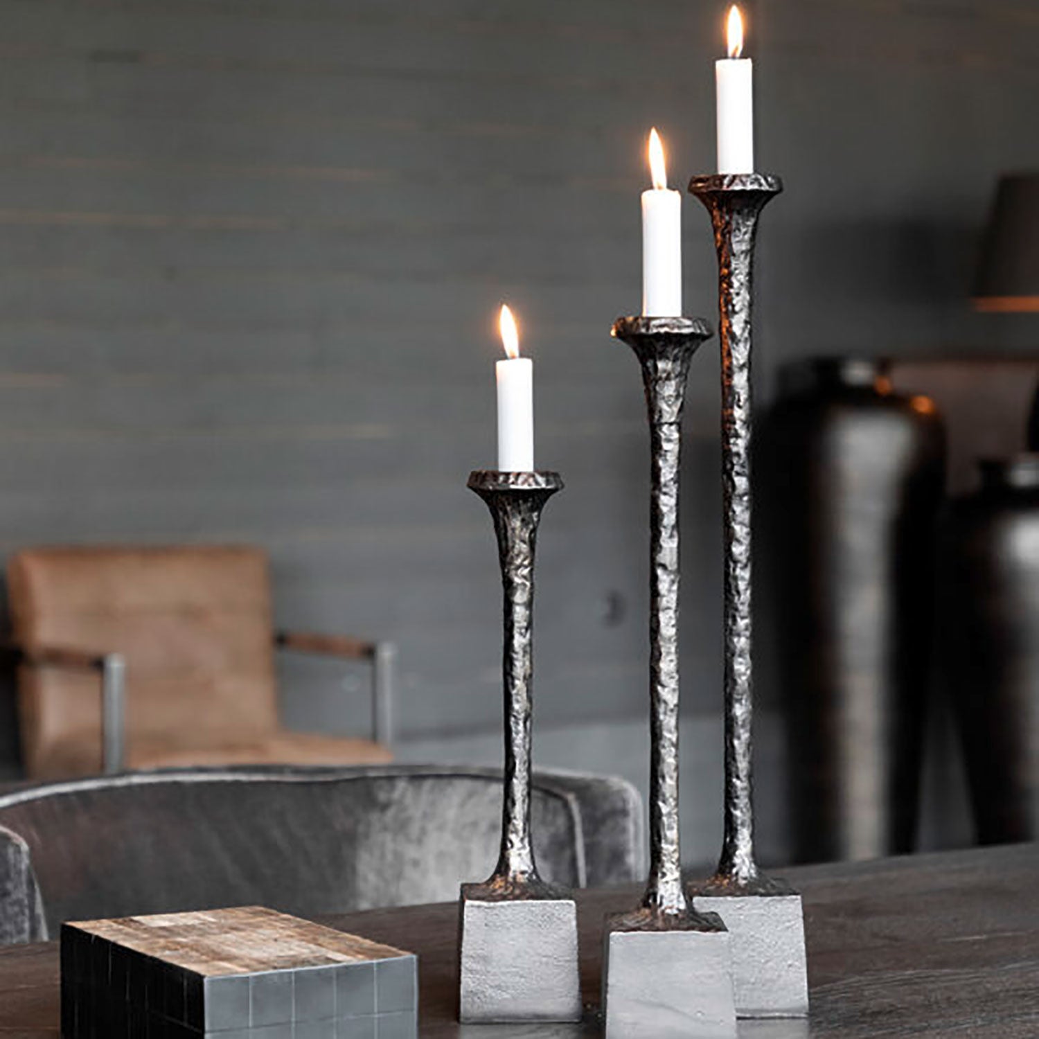 Candela lysestake 3-sett Antique Bronze Artwood