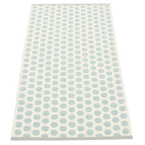 Noa matte 70x150 cm pale turquoise / vanilla / warm grey stripe 