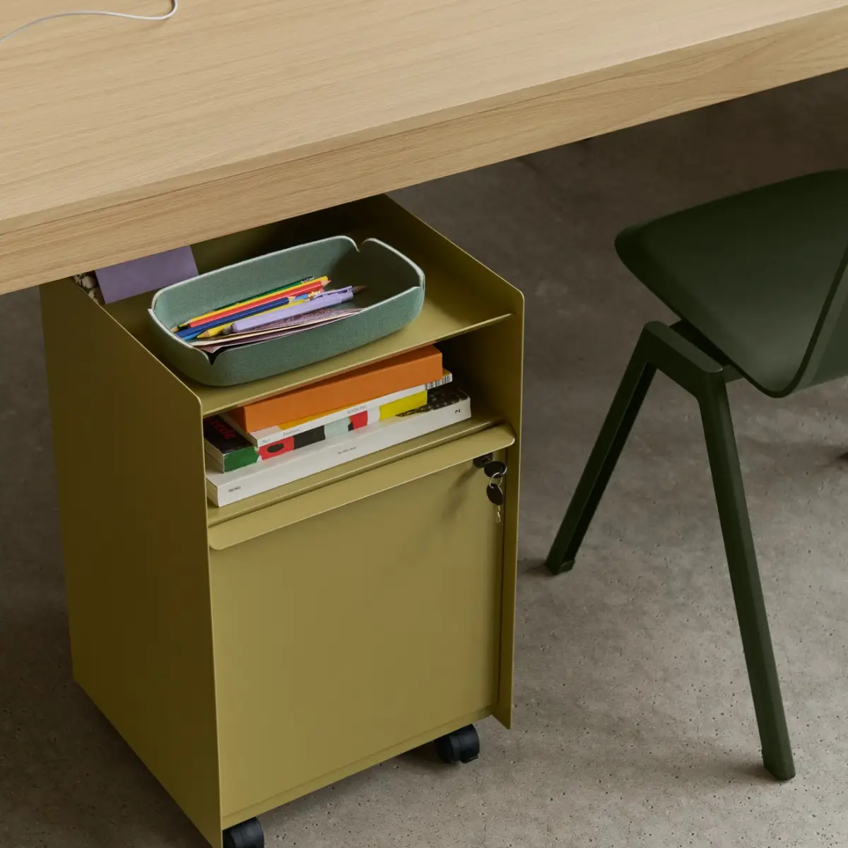 Folded Trolley tralle, høyde 61,5 cm – Bark Beige Green