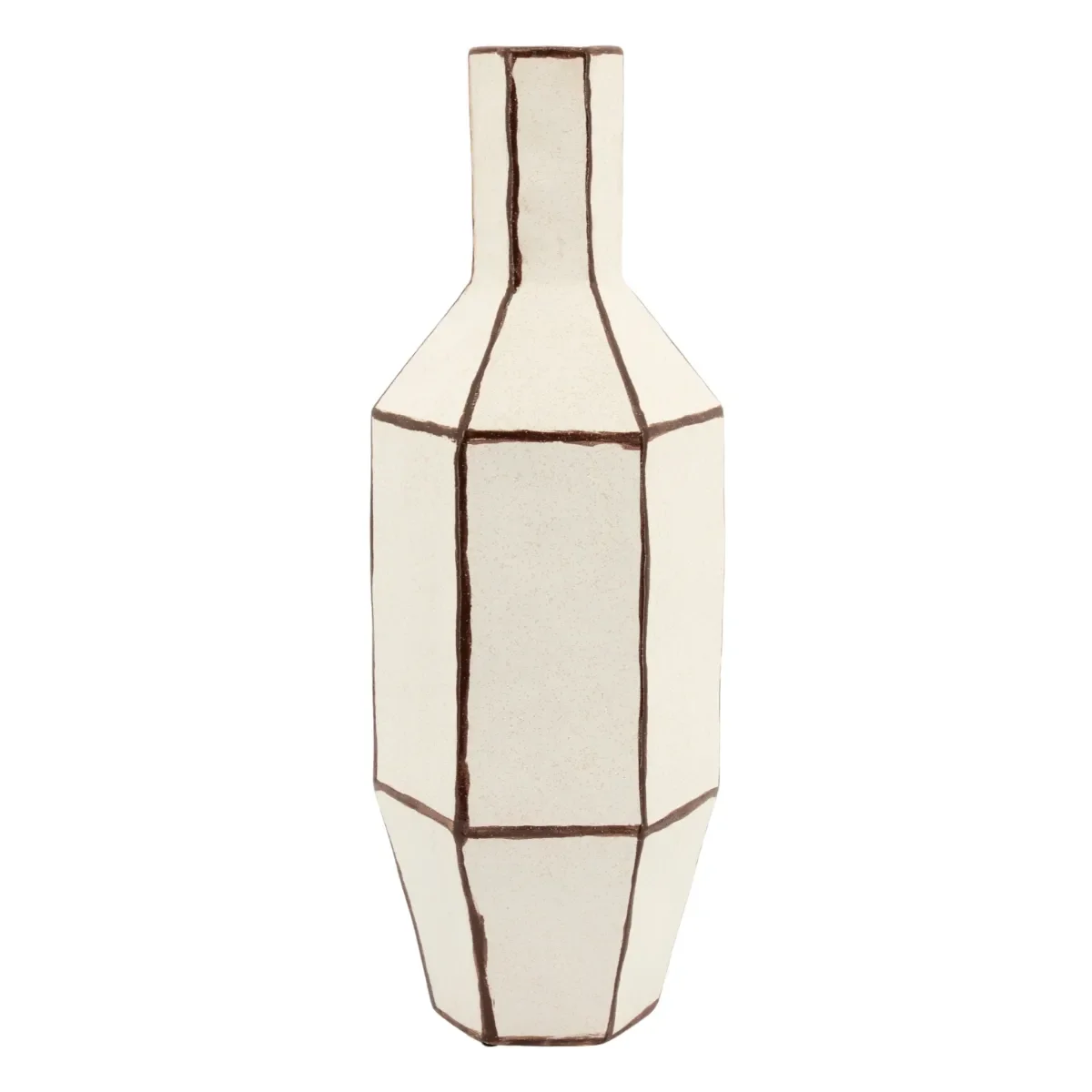 Facet 3 19,5x18x55,5 cm Leirtøy Off white