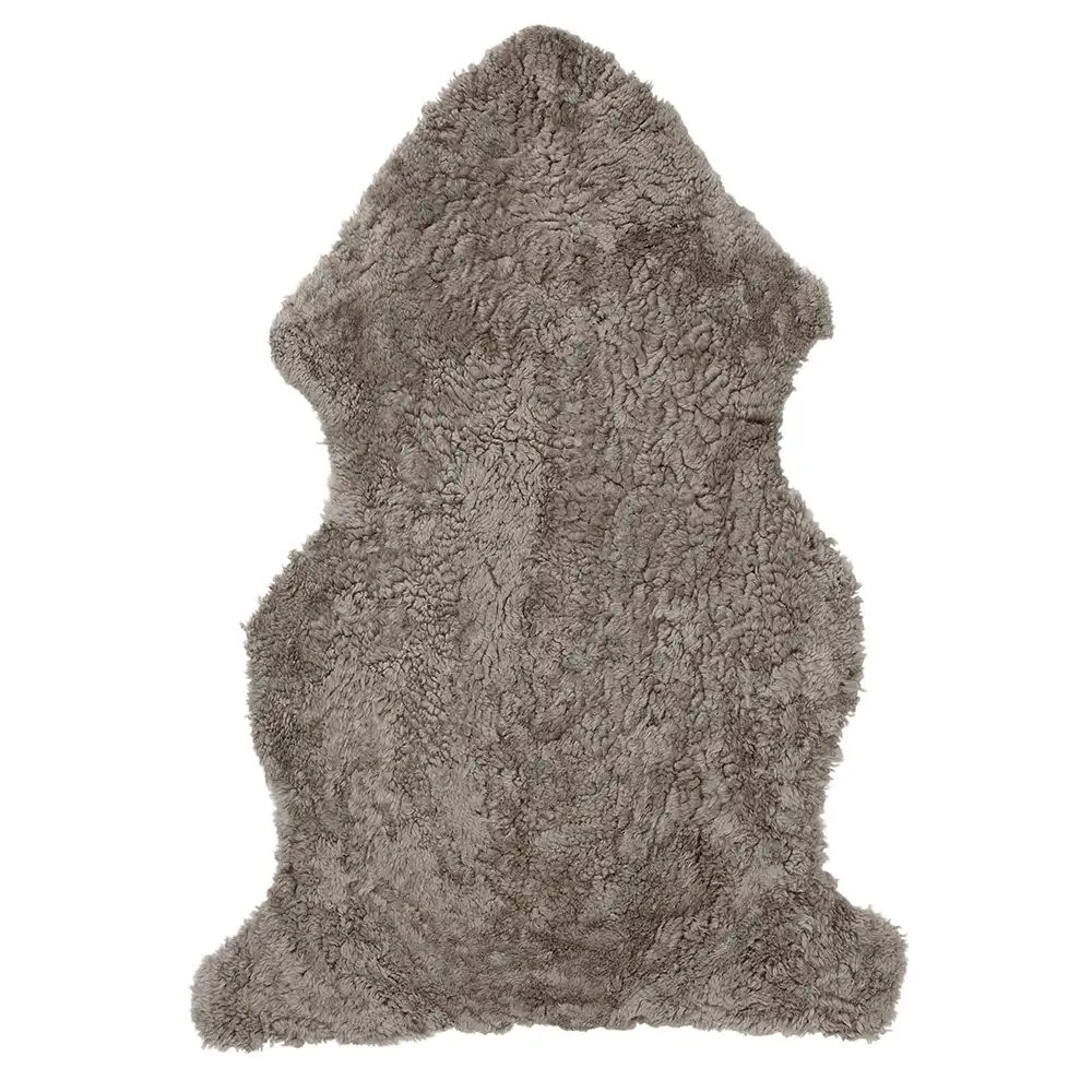 Skinnwille, Curly fåreskinn 60x95 cm Light Brown