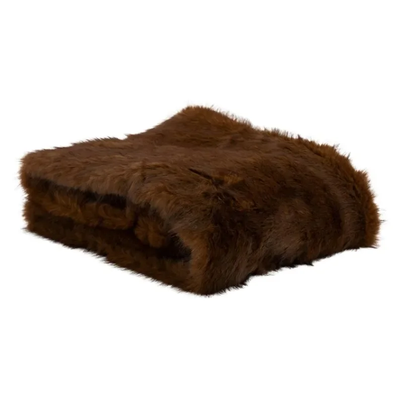 By-Boo, Foxy Fox Pledd 170x130 cm Polyester mid brown