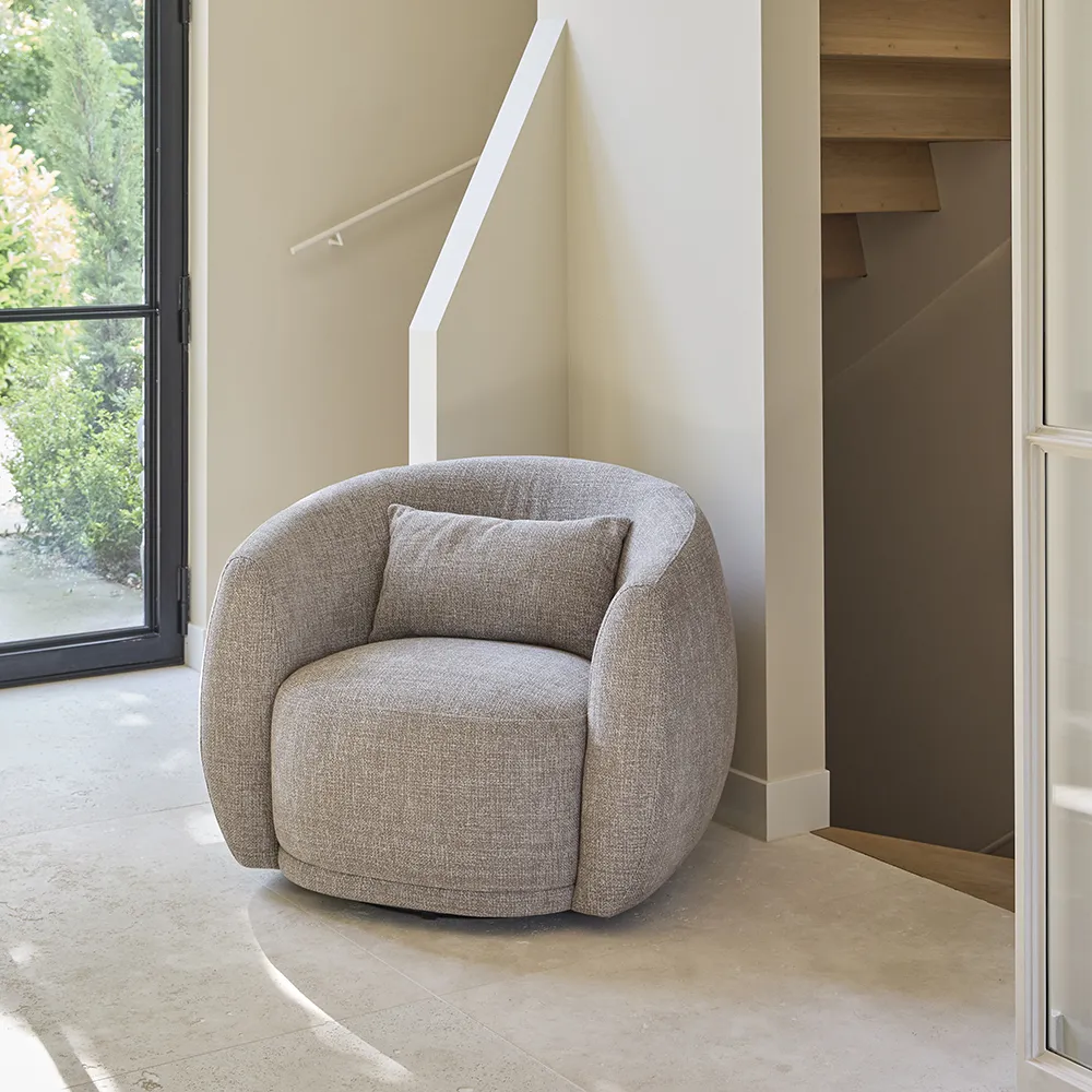 Roterende lenestol Leonardo Bright Taupe