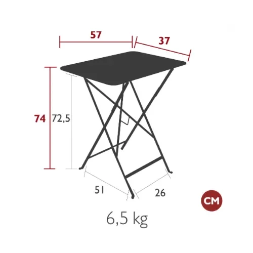 Bistro bord 37x57 cm Acapulco blue