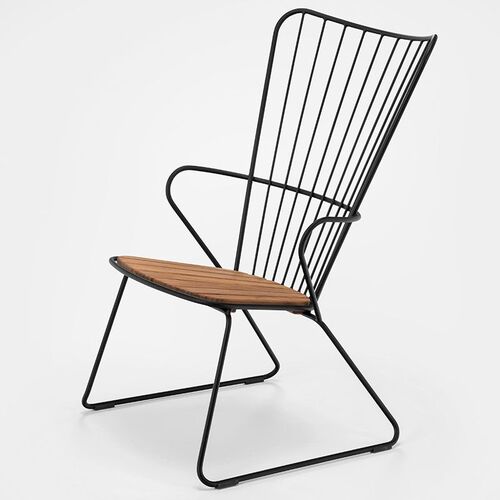 Paon loungestol i svart stål