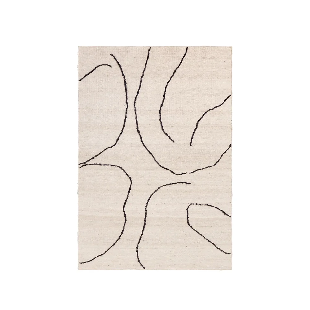 Håndvevd Teppe i Jute Gesso Off-White 140x200 cm