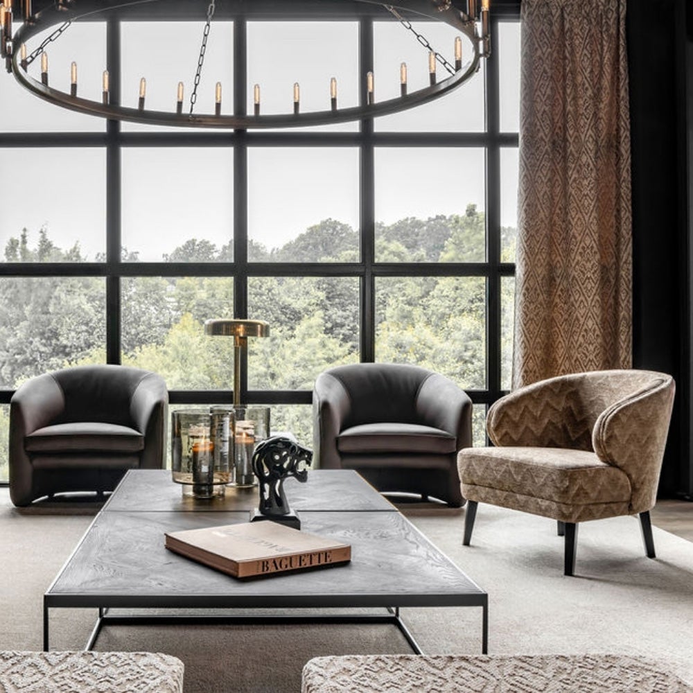 Barrington lenestol i stoff - Aurelia W lys brun