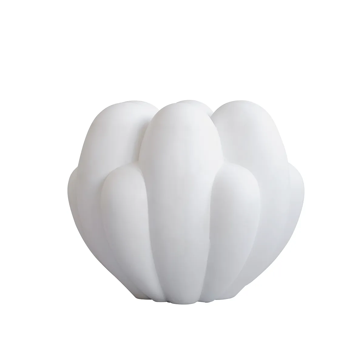 Håndlaget vase Bloom Big Bone White H44 cm