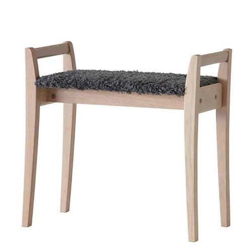 Meja Krakk Hvitoljet eik/safeskinnlook Mørk grå