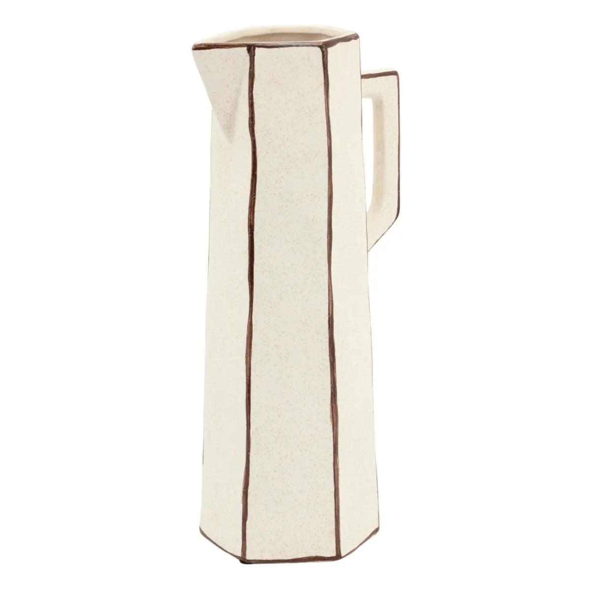 Facet 2 18x13,5x39,5 cm Leirtøy Off white