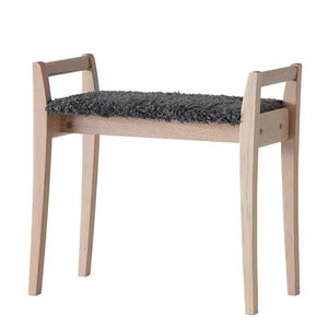 Meja Krakk Hvitoljet eik/safeskinnlook Mørk grå