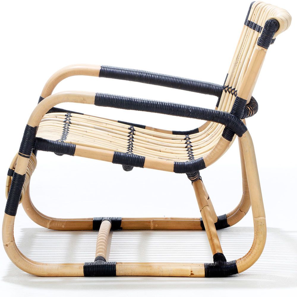 Curve loungestol Svart/Natur