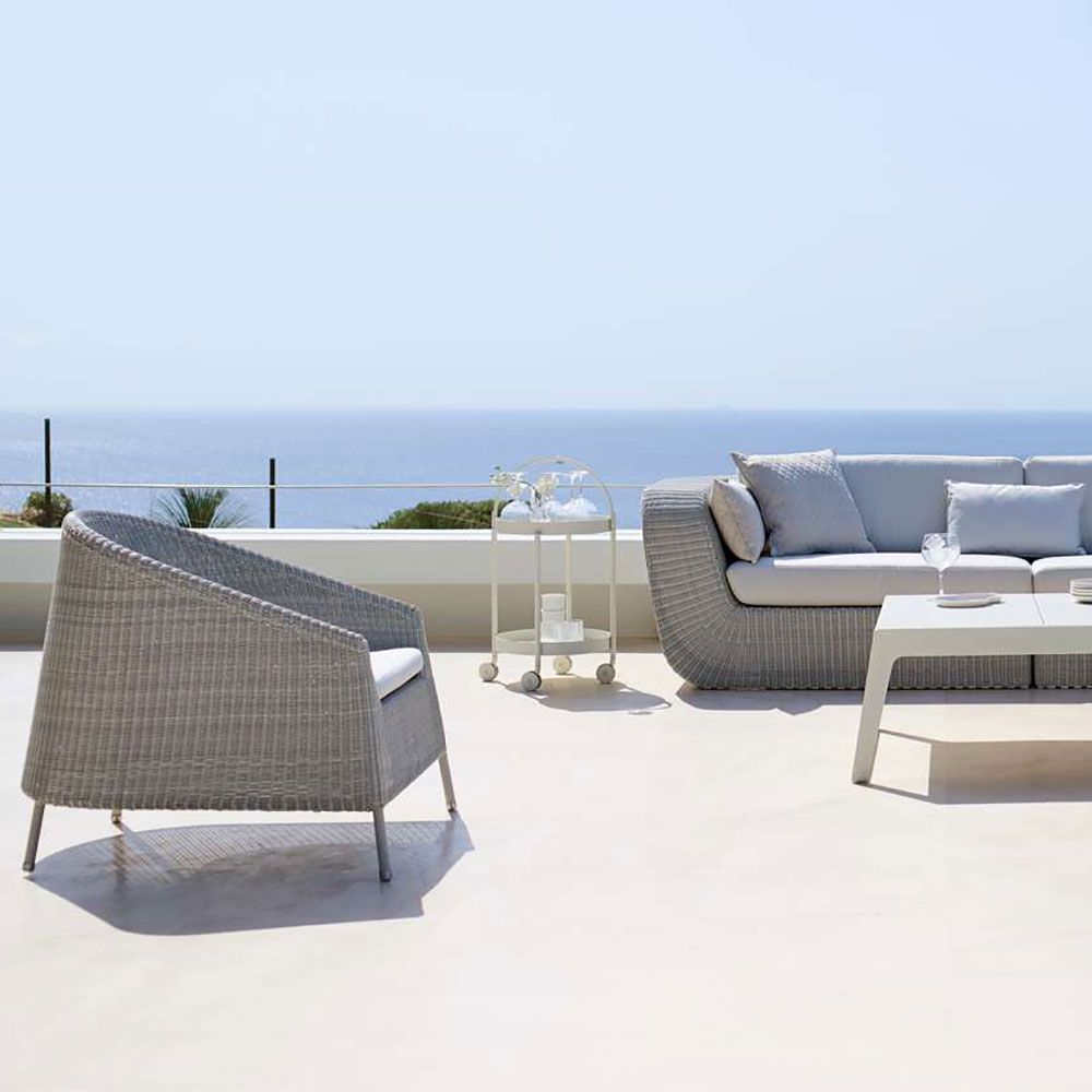 Roll Vogn / Sidebord Hvit