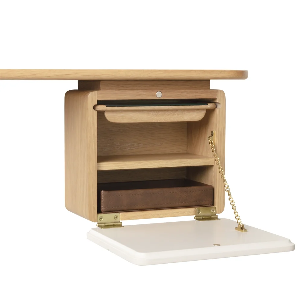 One More Look Speil Eik/Pearl White