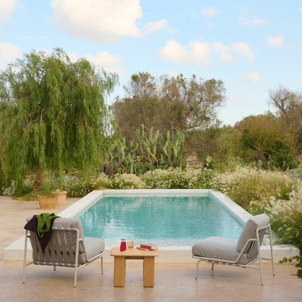 Lounge Lenestol Settle Ribbed Weave 2/Dark Green