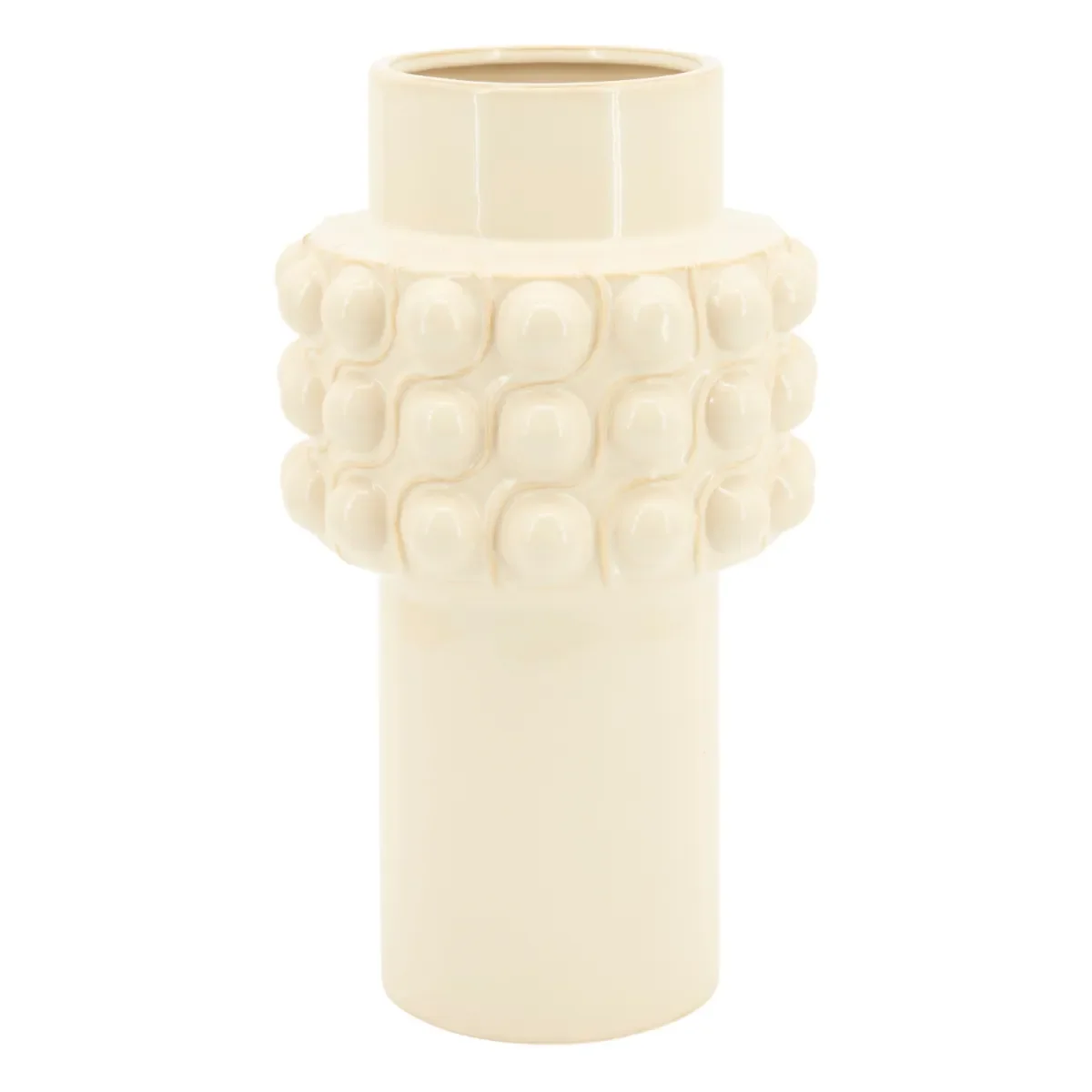 Saga large 23x23x41,5 cm Leirtøy off white