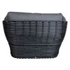 Lounge Chair Basket Graphite Wicker inkludert grå Cane-Line Airtouch-putesett