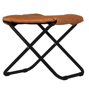 Chico fotpall cognac leather 