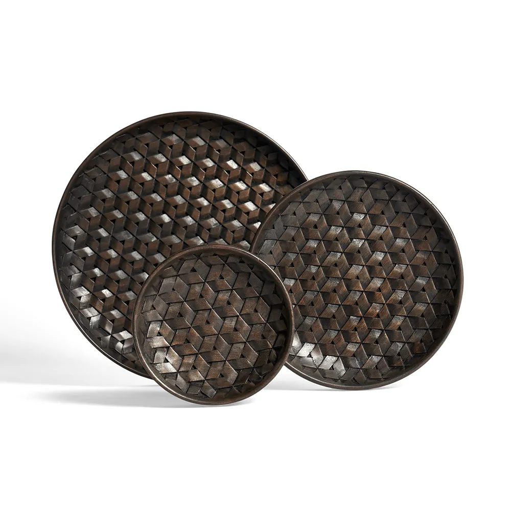 Tampa brett mørkebrun mahogni-sett med 3