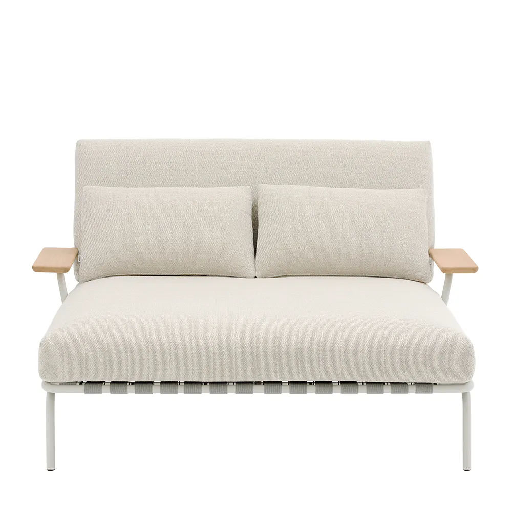 Loungebed Settle med armlener Grey