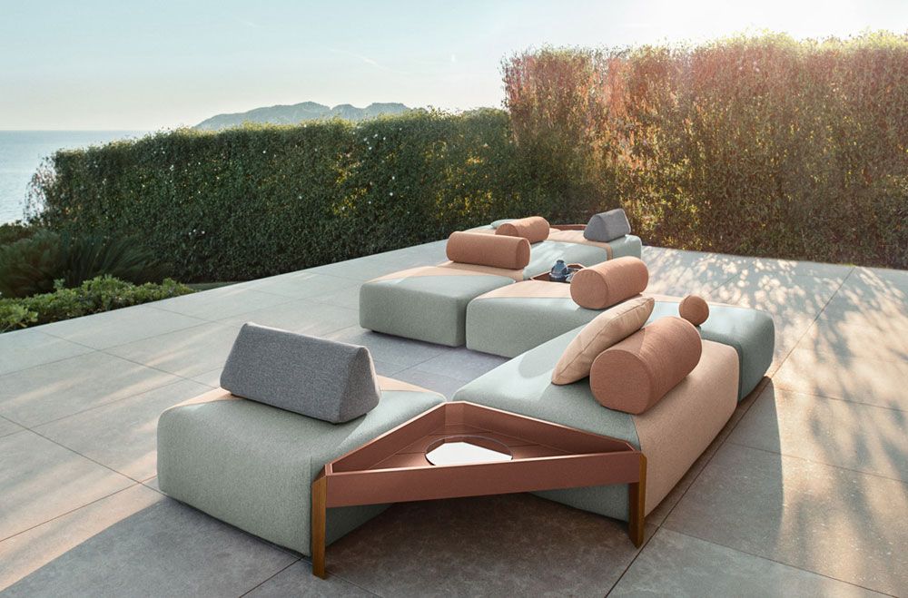 BRIXX ryggtriangel 664/twist mørk turkis 