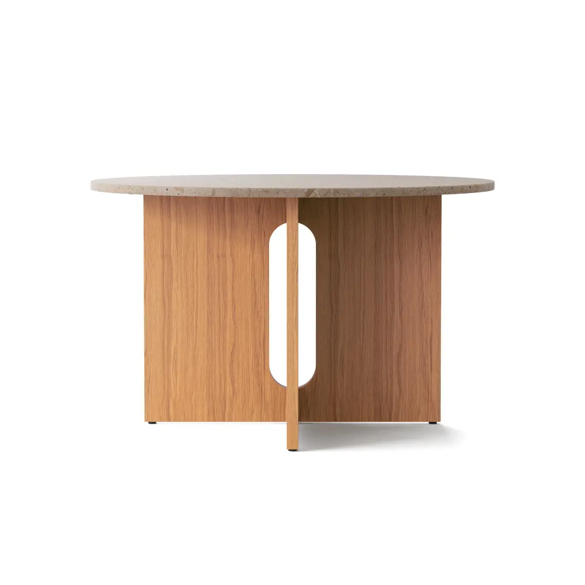  Androgyne spisebord - Eik - Stein/Kunis Breccia - Ø120 cm