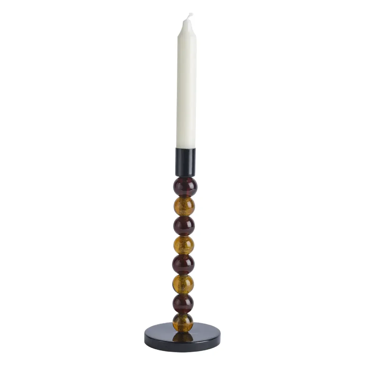 ISABELLE Lysestake H 23 cm Brun/svart