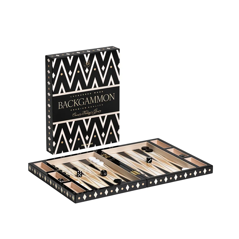 Printworks, Backgammon Lakkert Black