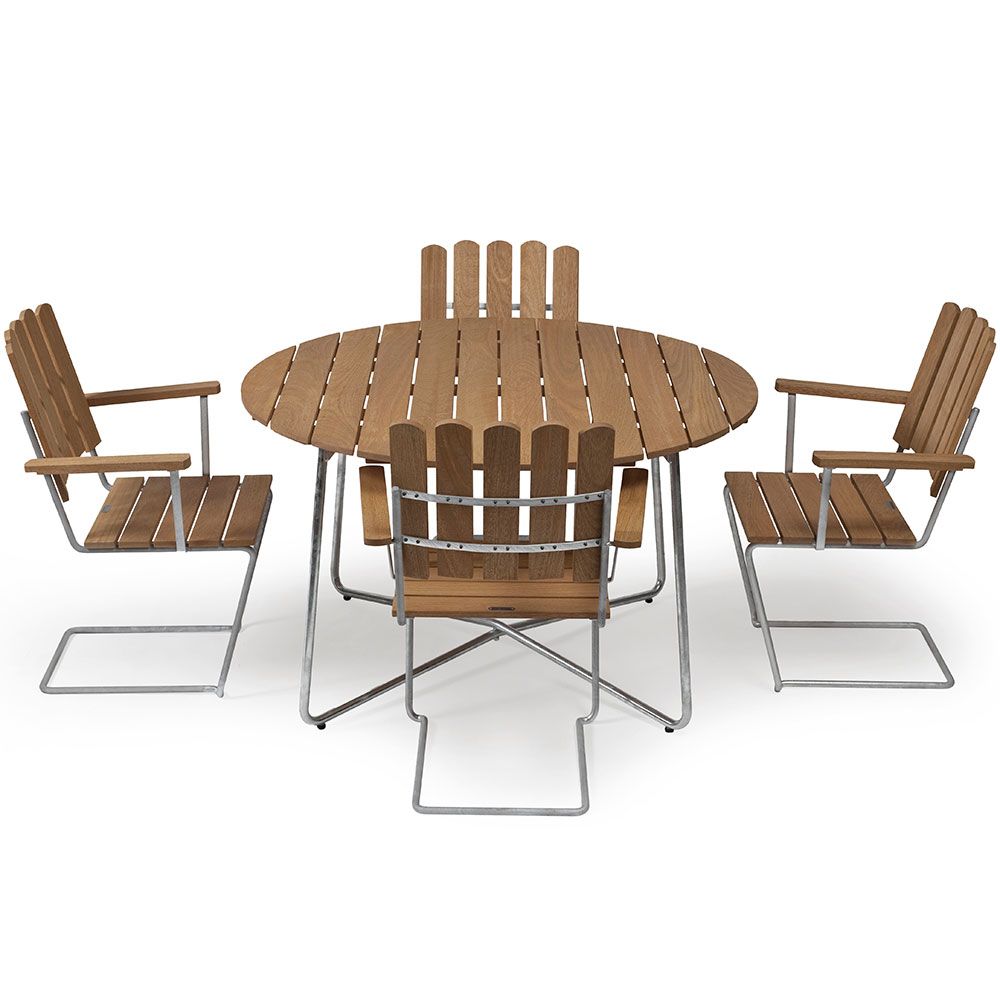 A2 Lenestol i oljet eik Grythyttan Stålmöbler