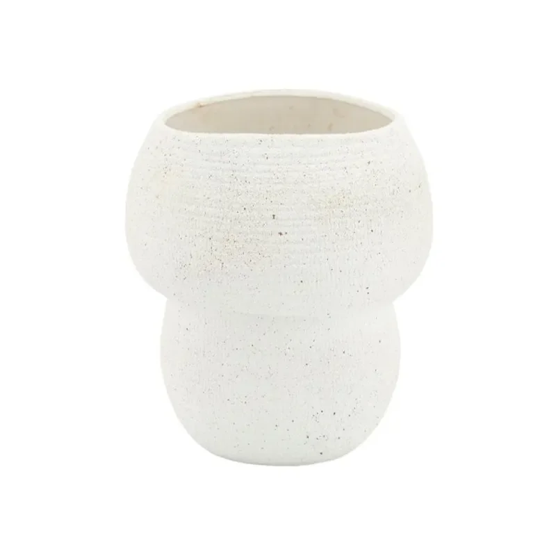 Grava small Vase 27,5x27,5x31 cm Leirtøy Off white