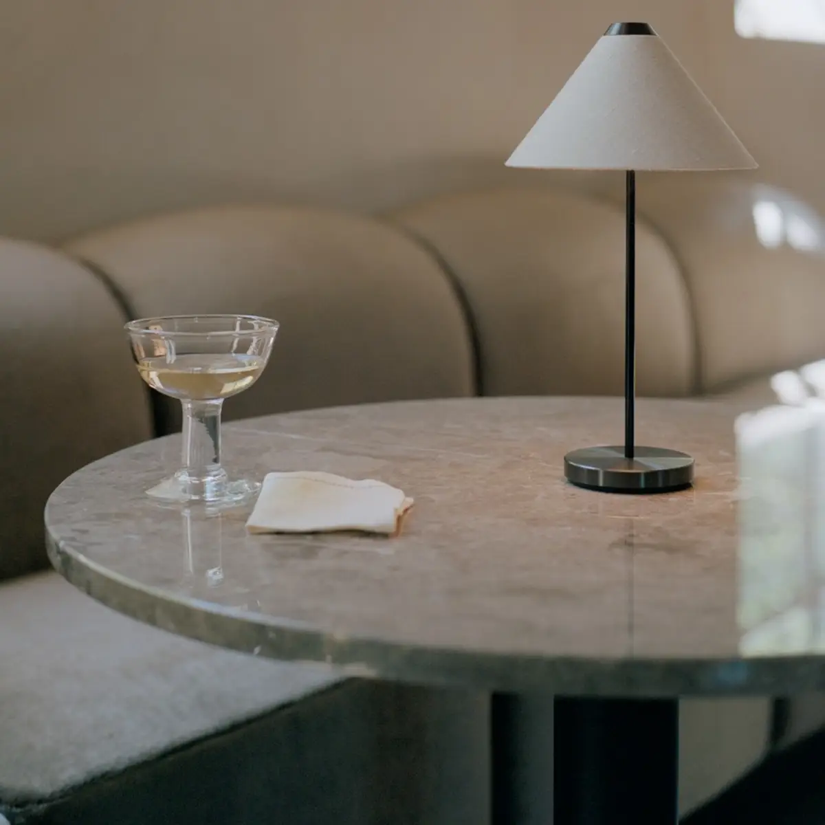 Florence Søylebord Ø70cm Gris Du Marais Marmor