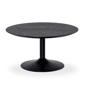 Miles salongbord 80 cm i svartbeiset asketre