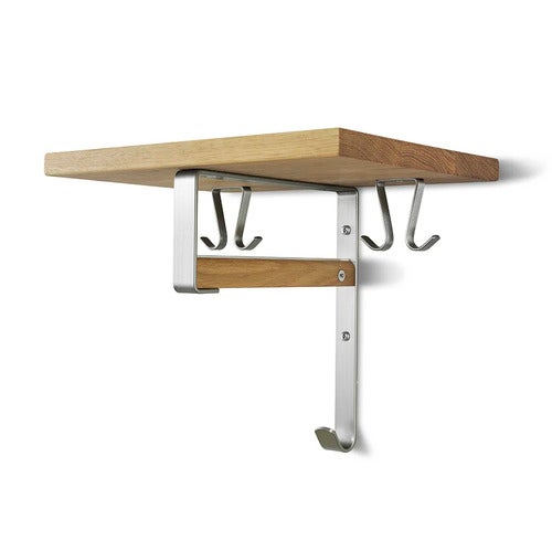 Cott hattehylle i oljet eik/grunnstål