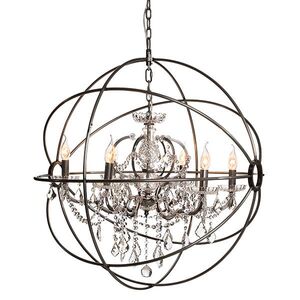 Krystallkrone Rome sølv 80 cm Artwood