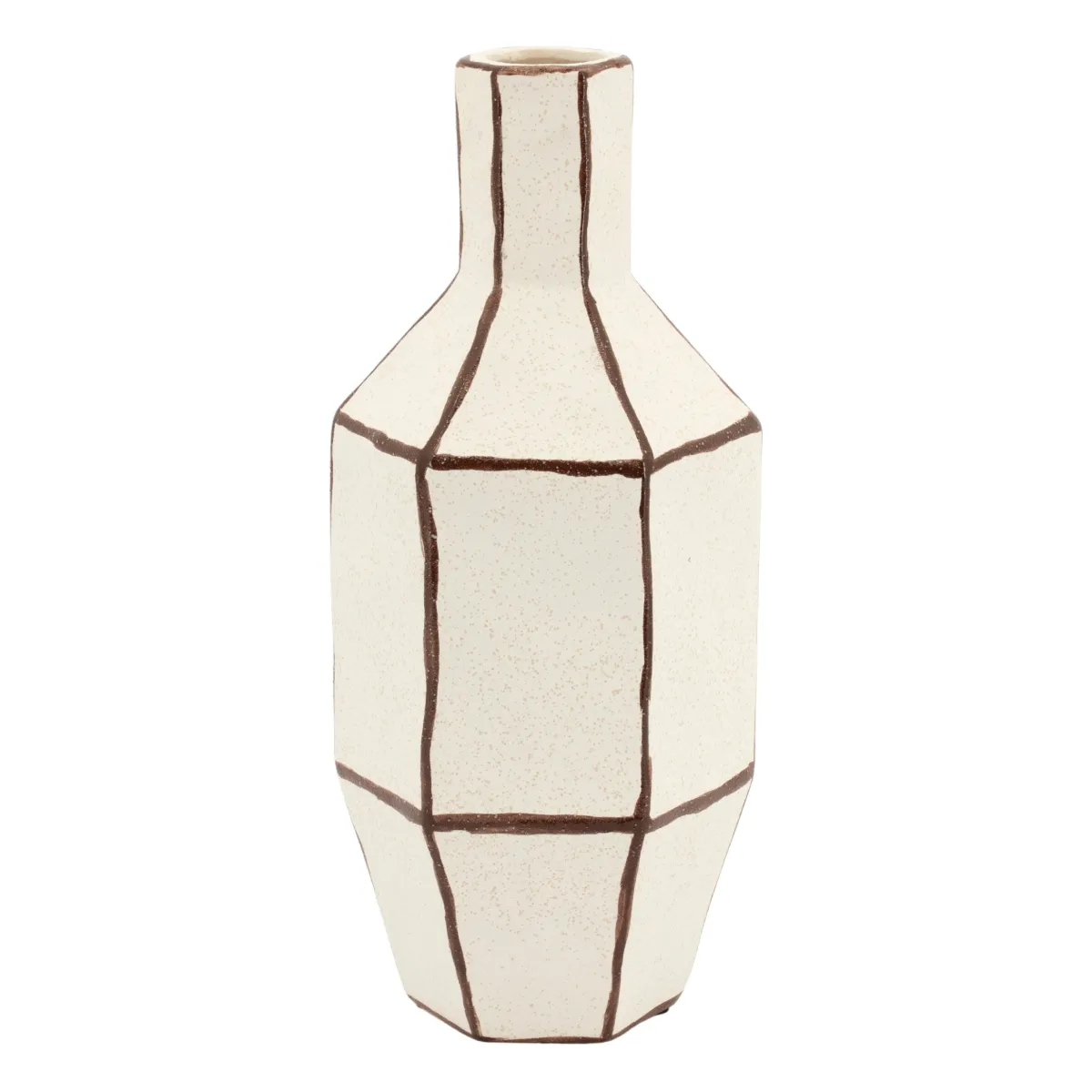 Facet 1 14,5x13x33 cm Leirtøy Off white