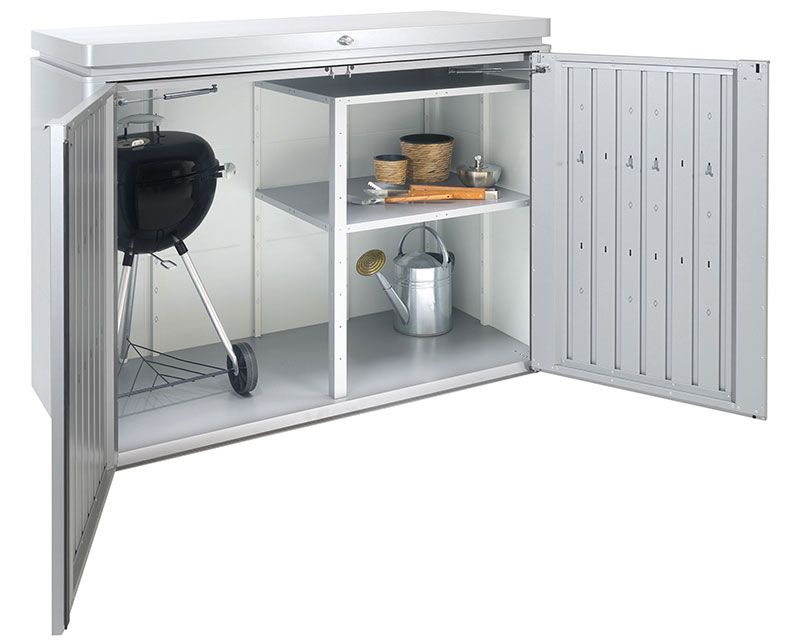 Highboard oppbevaringsboks 160 cm kvartsgrå Biohort