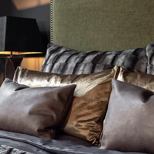 BELMONT Putetrekk Grey/Simply Greige med vevd bakside 60x60 cm