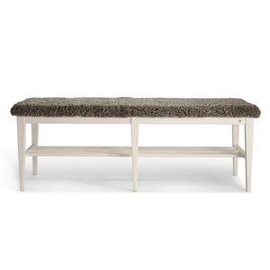 Nadja Bench 130 cm Hvitoljet ask/safeskinn Sahara