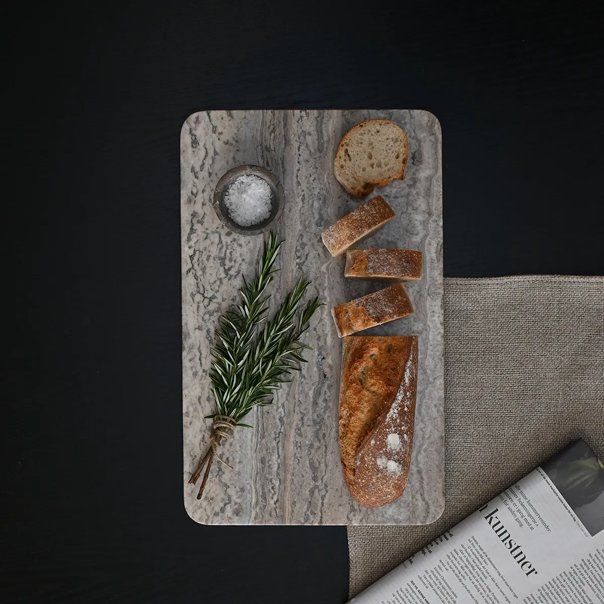 Dekorasjonsbrett i travertin Enkei Rectangular Medio 40x25 cm