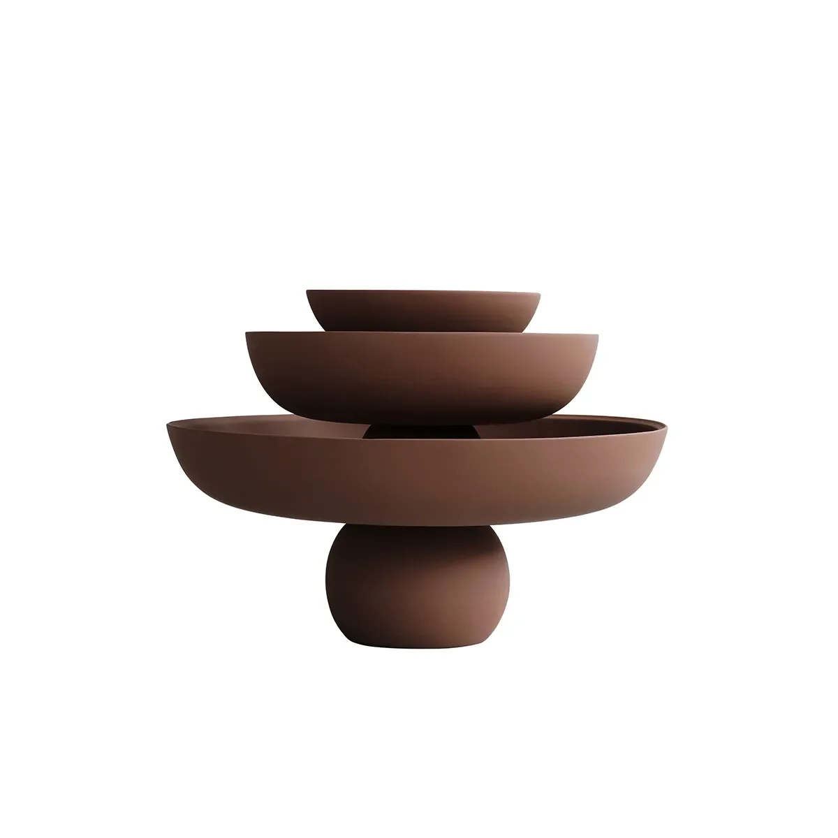 Håndmalt dekorasjonsskål Baburu Medio Almond Ø 30 cm