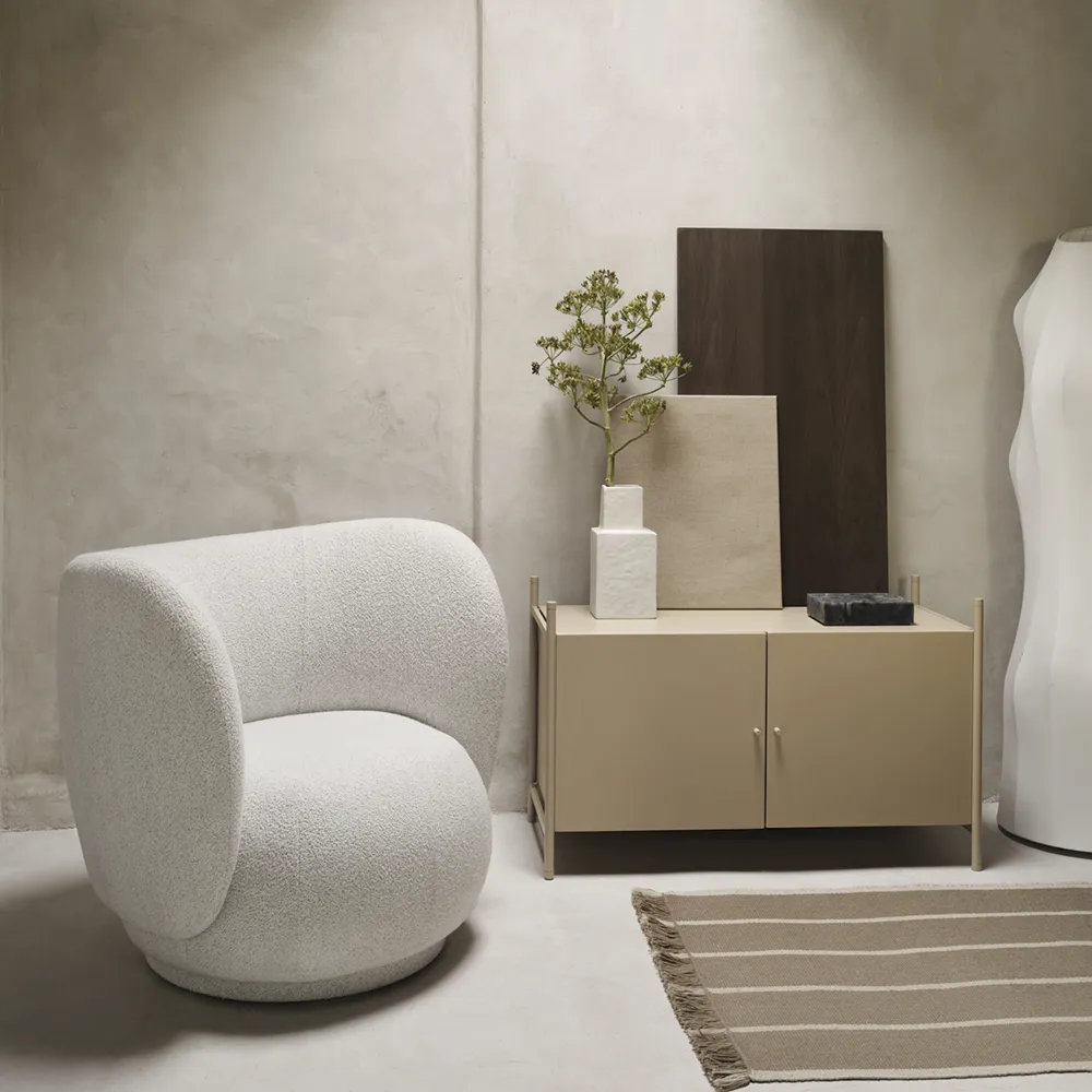 Rico Lounge Lenestol Soft Bouclé - Off-white/Sand