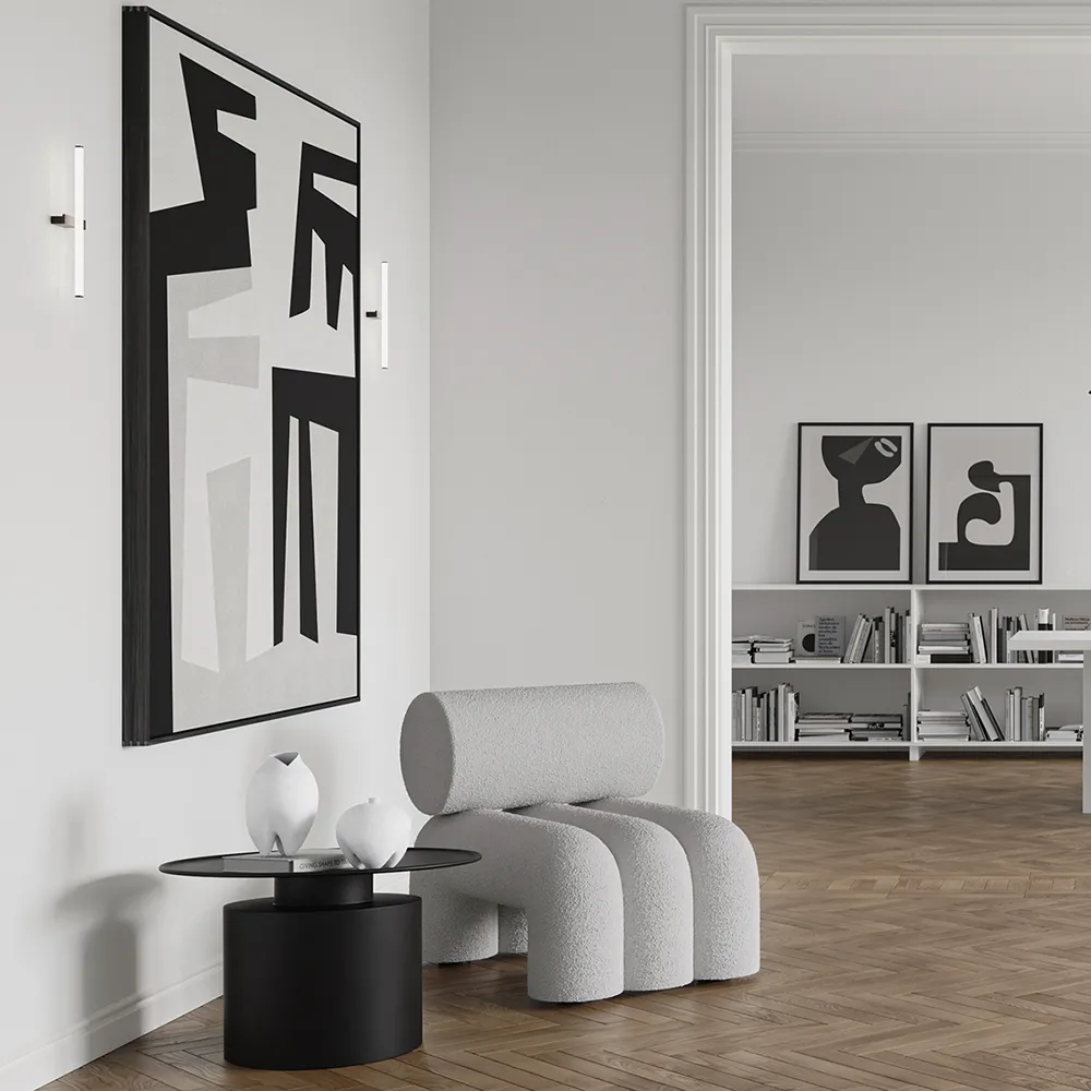 Pillar lavt salongbord – Burned Black