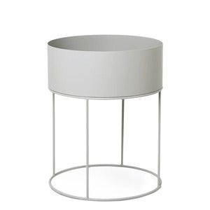 Plant Box - Round - Light Grey